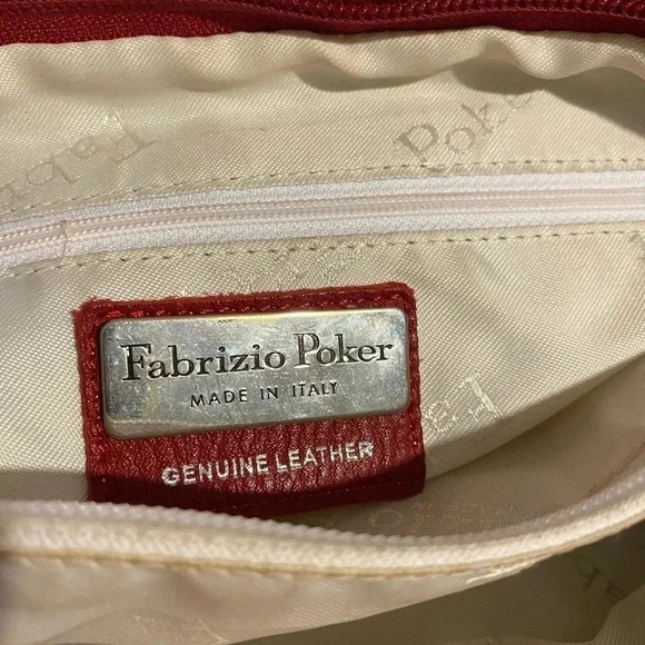 Fabrizio poker red leather satchel handbag - Picture 11 of 11